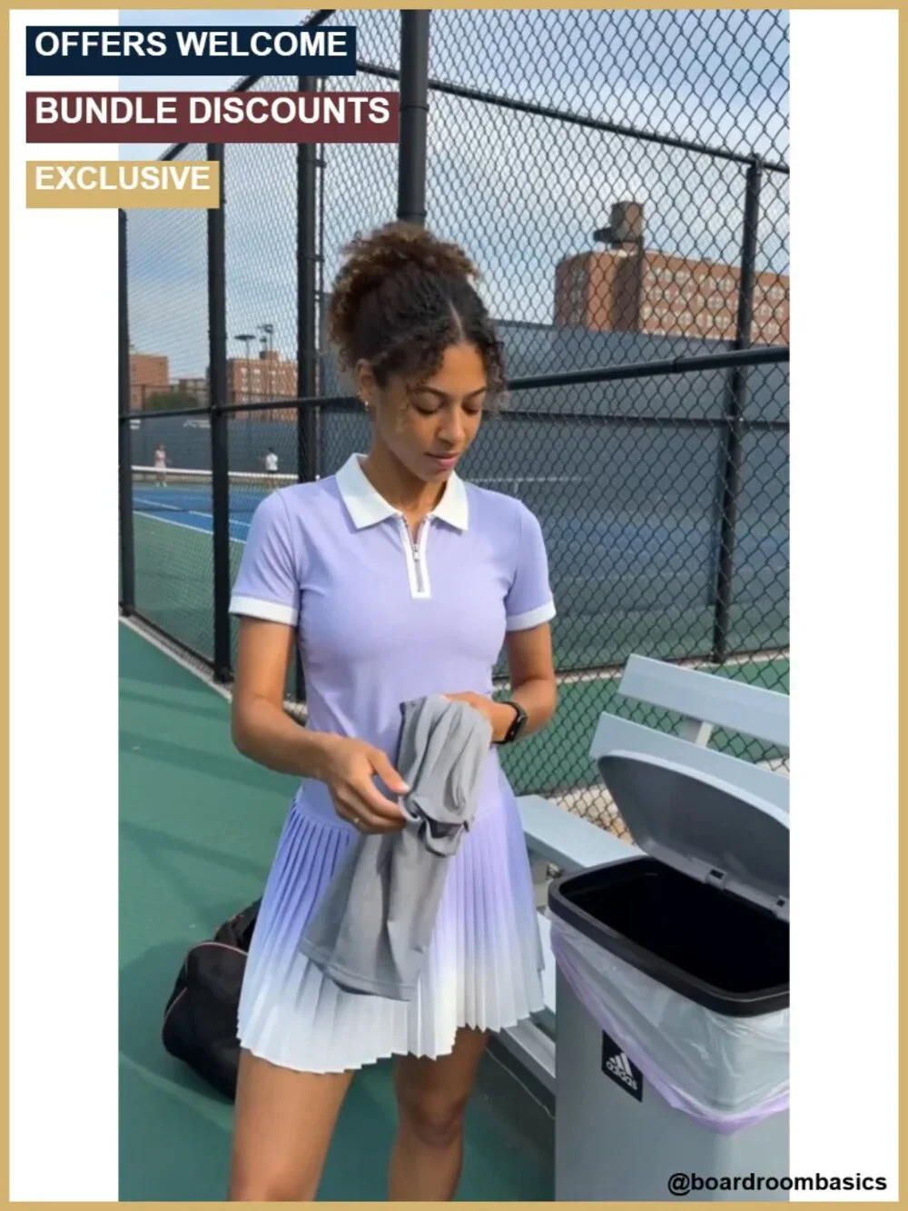 Women's 2-Piece Golf Tennis Outfit with Pleated Skort & Short Sleeve Polo